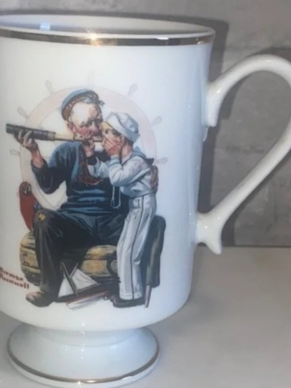 Norman Rockwell Ships Ahoy Mug